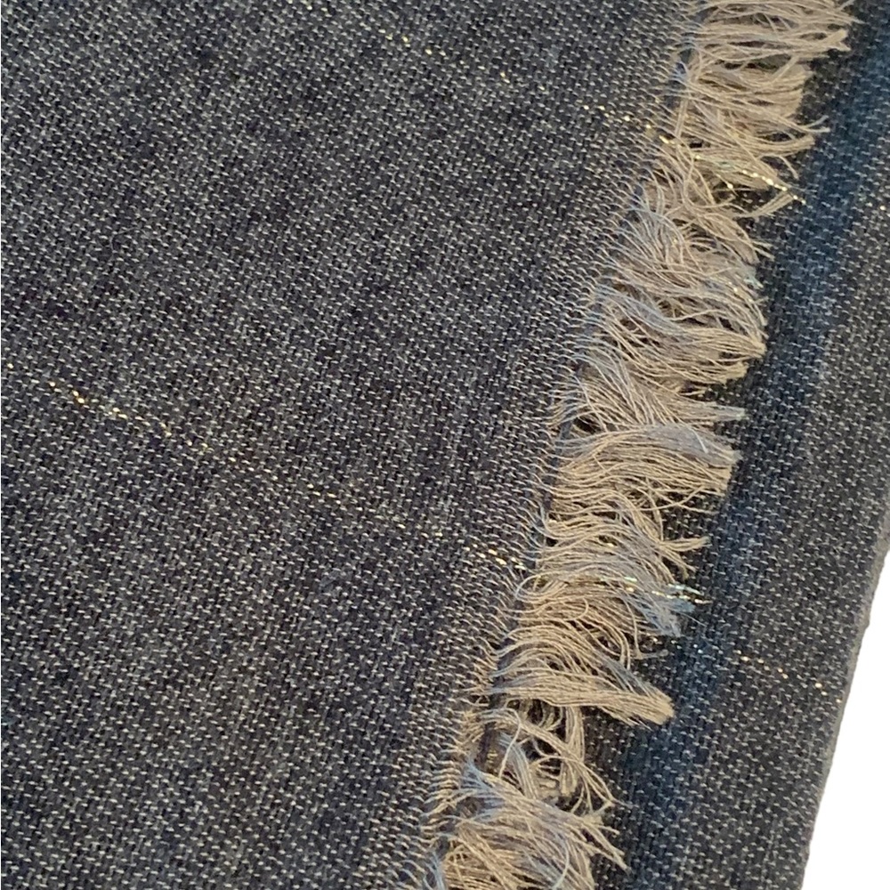 J. Crew Charcoal Flannel Metallic Thread Scarf - Picture 4 of 6